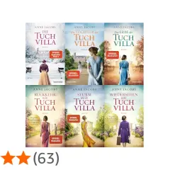 Die Buchreihe "Die Tuch Villa" von Anne Jacobs in chronologischer Reihenfolge: "Die Tuch Villa", "Die Töchter der Tuch Villa", "Das Erbe der Tuch Villa", "Rückkehr in die Tuch Villa", "Sturm über der Tuch Villa", "Wiedersehen in der Tuch Villa".