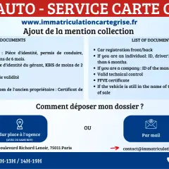 KVS Auto, spécialiste des cartes grises, vous aide pour l'ajout de la mention collection sur votre voiture de collection age. Documents requis et démarches expliqués.