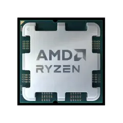 Procesador AMD Ryzen 5 7500F, con el logo de AMD y Ryzen grabado en su superficie metálica.