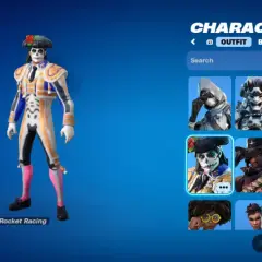 Dante, jeden z rzadkich skinów Fortnite, prezentuje styl muertosa. Jego strój jest reaktywny i świeci w ciemności.