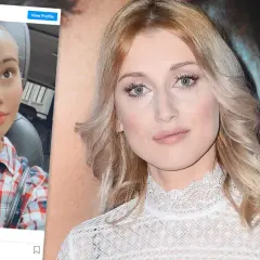 Piotr Żyła partnerka, Marcelina Ziętek, w kratę w aucie i w białej koronkowej bluzce.