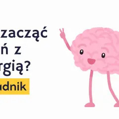 Jak zacząć dzień z energią? Poradnik. Radosny mózg z uniesionymi rękami, jakby słuchał piękne piosenki na dzień dobry.