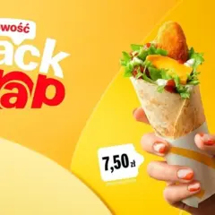 Nowość! Pyszny snack wrap McDonald's z chrupiącym kurczakiem, serem i warzywami. Idealny na szybką przekąskę.