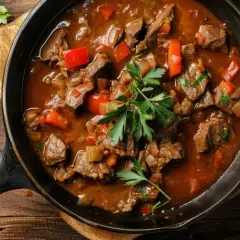 Gulasz strogonow z wieprzowiny: przepis na idealnie kruche mięso