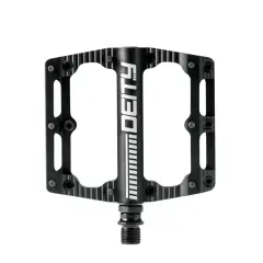 A black Deity Black Kat pedal, ready for a review. This pedal features a sleek, minimalist design with a prominent Deity logo.