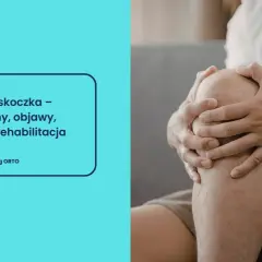 Osoba trzymająca się za bolące kolano.