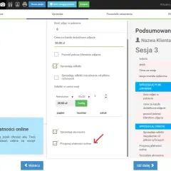 Zaznacz "Przyjmuj płatności online", aby umożliwić klientowi płatność online. To rozwiązanie, jak dotpay co to za płatność, ułatwia transakcje.