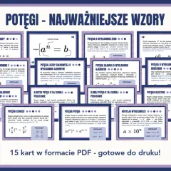 Najważniejsze wzory na potęgi: definicje, przykłady i zastosowania. Poznaj potęgę o wykładniku 1, 0, ułamkowym i ujemnym.