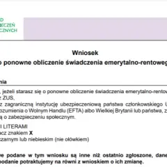 Czy wniosek o ponowne przeliczenie emerytury można złożyć elektronicznie?