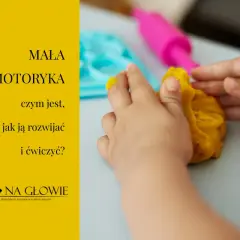 Dziecko bawi się plasteliną, rozwijając motorykę małą.