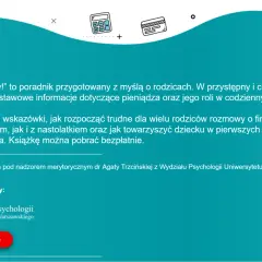 Poradnik "Finansiaki to my!" wspiera edukację finansową dzieci. Zawiera wskazówki dla rodziców, jak rozmawiać o pieniądzach z dziećmi w różnym wieku.