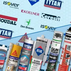 Klej do pianki EVA i inne materiały budowlane marek Sika, Soudal, Tytan, Atlas, Ceresit, Den Braven.