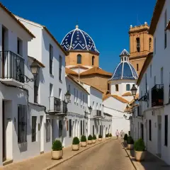Un paseo por la altea vieille ville, un itinéraire encantador con cúpulas azules y casas blancas.