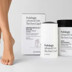 Zadbaj o swoje stopy z pedibaehr. Zestaw kosmetyków do pielęgnacji stóp: peeling roll-on i kąpiel zmiękczająca.