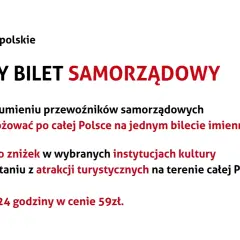 Wspólny bilet samorządowy Kolei Wielkopolskich umożliwia podróżowanie po Polsce i zniżki w atrakcjach.