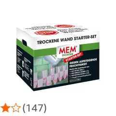 MEM Trockene Wand Starter-Set gegen aufsteigende Feuchtigkeit. Endlich eine trockene Wand erfahrung!