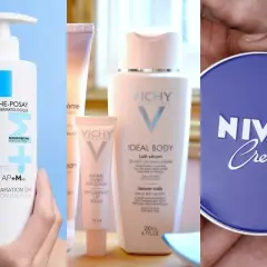 La mejor crema hidratante corporal: La Roche-Posay, Vichy y Nivea.