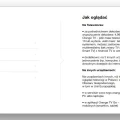 Jak oglądać telewizję Orange na telewizorze i innych urządzeniach. Dowiedz się, jak korzystać z Orange TV Go.