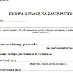 Umowa o zastępstwo - umowa na czas zastępstwa