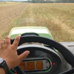 Ruszam traktorem na pole, by zdążyć z arimr termin wywozu obornika. W kabinie czuć zapach ziemi i słońca.
