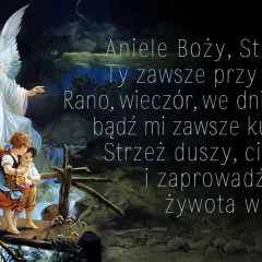 Aniele Boży, Stróżu mój, czuwaj nad dziećmi idącymi przez most.