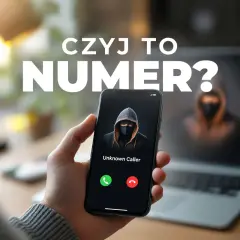 Czyj to numer? Telefon z nieznanym dzwoniącym, w tle sylwetka hakera. 453 jaka to sieć?