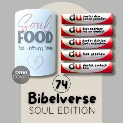 Soul Food" Buch mit Bibelversen, die Trost, Hoffnung und Stärke spenden, inspiriert von Psalm 128.
