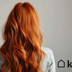Piękne, falowane ombre wlosy srednie w odcieniach rudego i miedzianego.