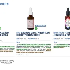 Serum z niacynamidem: Only Bio zwęża pory, Miya Beauty.lab z prebiotykami, a Nowa Kosmetyka przywraca równowagę. Niacynamid to kluczowy składnik w walce o zdrową skórę.