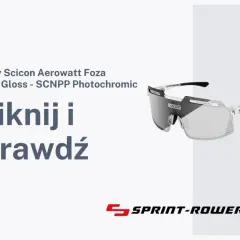 Okulary fotochromowe Scicon Aerowatt Foza Crystal Gloss na białym tle.