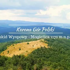Beskid Wyspowy - Mogielica, 1170 m n.p.m. - szczyt Korony Gór Polski. Malowniczy krajobraz górski.