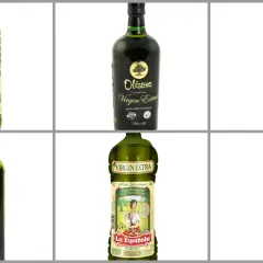 Seis botellas de aceite de oliva virgen extra, perfectas para untar o cocinar. Varias marcas como Guillen, Olisone y La Española.