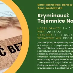 Kryminauci: Tajemnice Nadrzecznej – recenzja gry escape room. Zbadaj miejsce zbrodni, przesłuchaj świadków i odkryj prawdę.