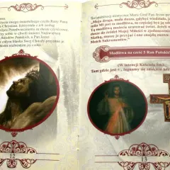 Obraz przedstawia modlitwę do szóstej rany Jezusa. Widnieje tu wizerunek ukrzyżowanego Chrystusa i modlitwa do Jego Ran.