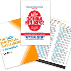 The New Emotional Intelligence workbook and book, showcasing determination as a strength through strategies for developing EQ.