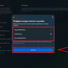 Jak zmienic nazwe na fb? Wybierz nowe imię i nazwisko w podglądzie, aby zmienić je na Facebooku.