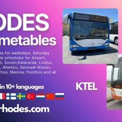 Bussar från Kolymbia till Rhodos stad och andra platser på ön. Hitta tidtabeller och information på rodos-rhodes.com.