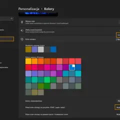 Ustawienia personalizacji kolorów w Windows. Wybierz automatyczne lub ręczne ustawienia, aby dowiedzieć się, jak wydrukować w kolorze.