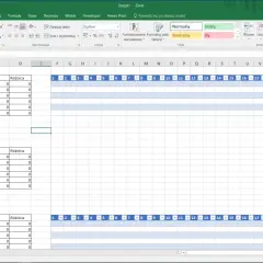 Arkusz Excel z budżetem miesięcznym, podzielony na przychody i wydatki, z polami do wpisania planowanych kwot i sum.