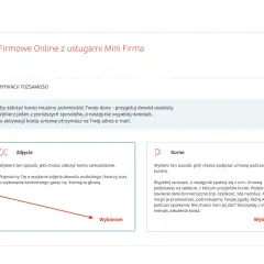 Otwierasz konto firmowe online bez kuriera. Wybierz weryfikację zdjęciem lub kurierem.