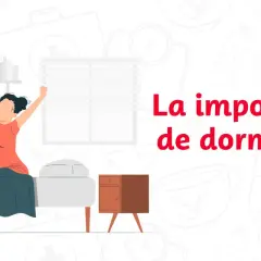Mujer se estira en la cama, lista para un día lleno de energía. La importancia de dormir bien para descansar y recargar.