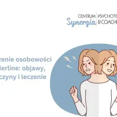 Ilustracja przedstawia osobę z dwoma twarzami, symbolizującą zmienne nastroje w zaburzeniu borderline.