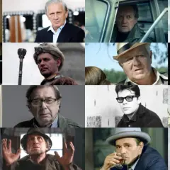 Kolaż portretów znanych polskich aktorów. Wśród nich m.in. Daniel Olbrychski, Jerzy Stuhr, Janusz Gajos.