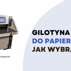 Profesjonalna gilotyna do papieru Hydrocut 52 z panelem sterowania.