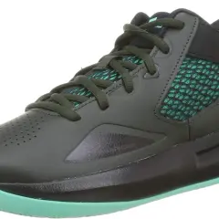 Buty Under Armour Lockdown 5 w kolorze ciemnozielonym z turkusowymi akcentami.