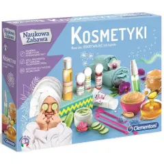 Zestaw Clementoni Naukowa Zabawa Kosmetyki: składniki, przyrządy i przepisy na własne kosmetyki.