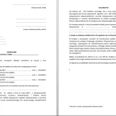 Formularz odwołania od decyzji ubezpieczyciela, wzywający do zapłaty odszkodowania i zadośćuczynienia. Wniosek zawiera dane o szkodzie i uzasadnienie, powołując się na Kodeks cywilny.