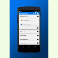 Android AutoStart-App zeigt Optionen für Medienereignisse und Apps wie Google Play Music. Verwalten Sie Ihre **Apps und Daten** für eine reibungslose Android-Nutzung.