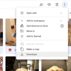 Google Photos menu shows options like "Add shortcut to Drive," highlighting the integration between Google Photos vs Google Drive for managing your files.