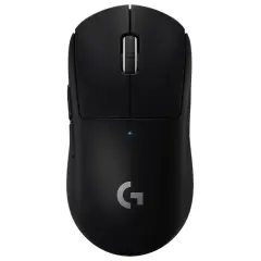Czarna, ergonomiczna myszka gamingowa z logo G. Idealna do gier, zapewnia precyzję i komfort.